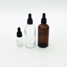 custom empty refillable 100ml amber essential oil glass dropper bottle 10ml
